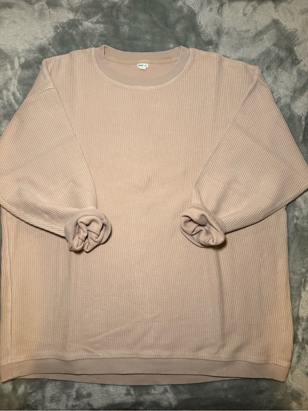 Aerie Ribbed Crewneck - Tan